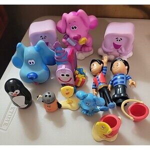 Blue's Clues Figures toy Lot  Blue Magenta Mailbox  Pepper etc...